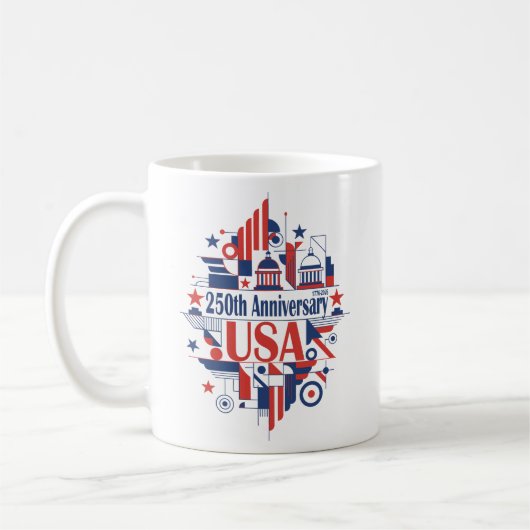 Amerika's 250e verjaardag koffiemok (Links)