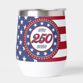 Amerika's 250e verjaardag met de vlag van de VS (Links)