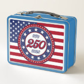 Amerika's 250e verjaardag met de vlag van de VS (Voorkant)
