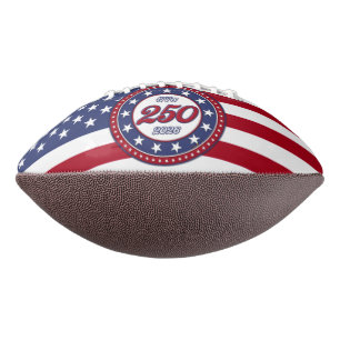 Amerika's 250e verjaardag met de vlag van de VS American Football