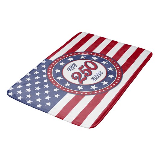 Amerika's 250e verjaardag met de vlag van de VS Badmat (Gekanteld)