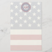 Amerika's 250e verjaardag met de vlag van de VS Briefpapier (Voorkant)