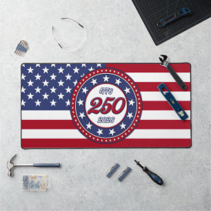 Amerika's 250e verjaardag met de vlag van de VS Bureaumat