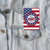 Amerika's 250e verjaardag met de vlag van de VS Button (Insitu)