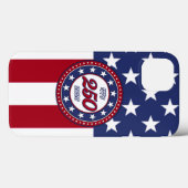Amerika's 250e verjaardag met de vlag van de VS Case-Mate iPhone Case (Achterkant (horizontaal))
