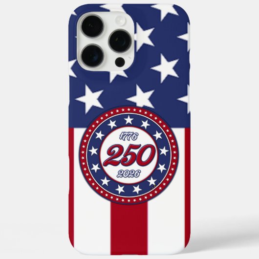 Amerika's 250e verjaardag met de vlag van de VS Case-Mate iPhone Case (Achterkant)