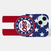 Amerika's 250e verjaardag met de vlag van de VS Case-Mate iPhone Case (Achterkant (horizontaal))