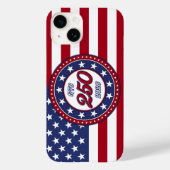Amerika's 250e verjaardag met de vlag van de VS Case-Mate iPhone Case (Achterkant)