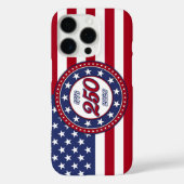 Amerika's 250e verjaardag met de vlag van de VS Case-Mate iPhone Case (Achterkant)