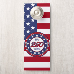 Amerika's 250e verjaardag met de vlag van de VS Deurhanger