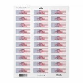 Amerika's 250e verjaardag met de vlag van de VS Etiket (Full Sheet)
