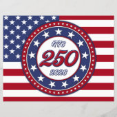 Amerika's 250e verjaardag met de vlag van de VS Flyer (Achterkant)