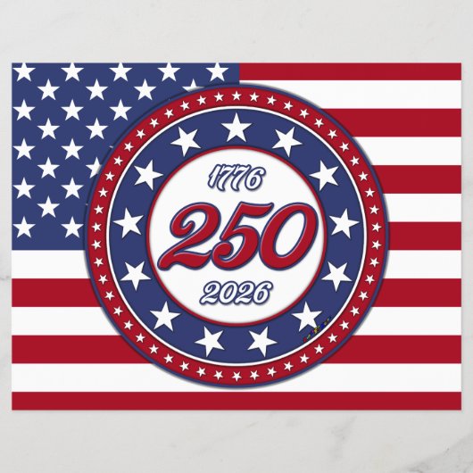 Amerika's 250e verjaardag met de vlag van de VS Flyer (Voorkant)