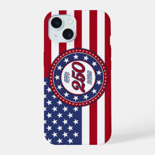 Amerika's 250e verjaardag met de vlag van de VS iPhone 15 Case