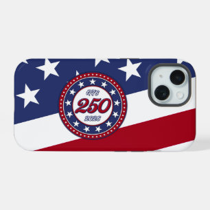 Amerika's 250e verjaardag met de vlag van de VS iPhone 15 Case