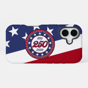 Amerika's 250e verjaardag met de vlag van de VS iPhone 16 Hoesje