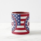 Amerika's 250e verjaardag met de vlag van de VS Mok (Midden)