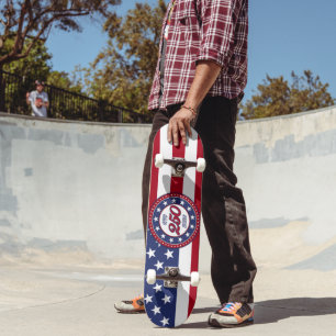 Amerika's 250e verjaardag met de vlag van de VS Persoonlijk Skateboard