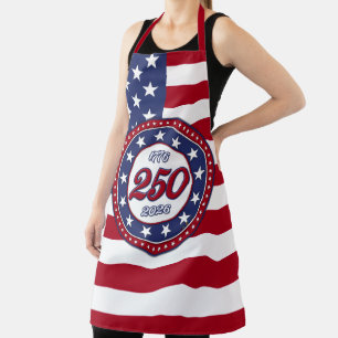 Amerika's 250e verjaardag met de vlag van de VS Schort