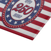 Amerika's 250e verjaardag met de vlag van de VS Snijplank (Hoek)