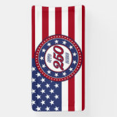 Amerika's 250e verjaardag met de vlag van de VS Spandoek (Verticaal)