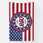 Amerika's 250e verjaardag met de vlag van de VS Spandoek (Verticaal)