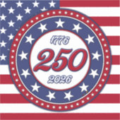 Amerika's 250e verjaardag met de vlag van de VS Sticker (Voorkant)