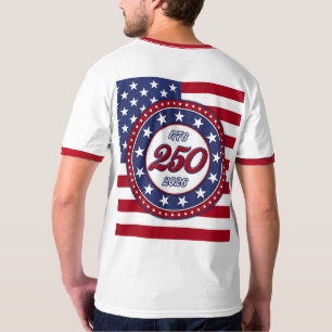 Amerika's 250e verjaardag met de vlag van de VS T-shirt