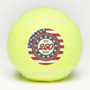 Amerika's 250e verjaardag met de vlag van de VS Tennisballen