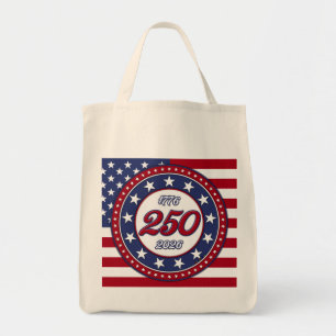 Amerika's 250e verjaardag met de vlag van de VS Tote Bag