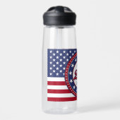 Amerika's 250e verjaardag met de vlag van de VS Waterfles (Voorkant)