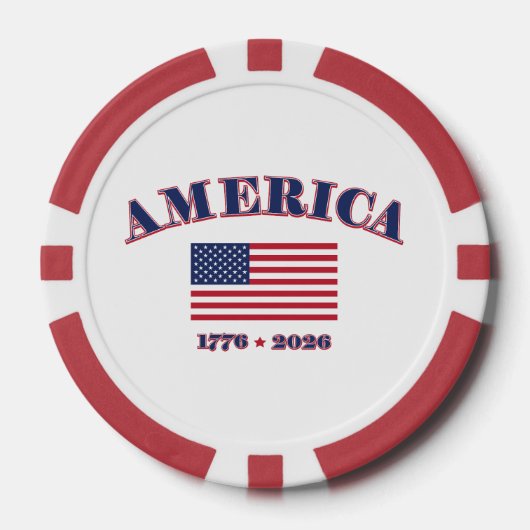 Amerika's 250e verjaardag poker chips (Voorkant)
