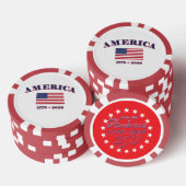 Amerika's 250e verjaardag poker chips (Opstapeling)
