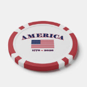 Amerika's 250e verjaardag poker chips (Enkel)