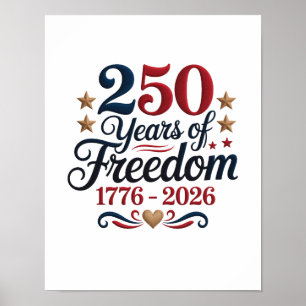 Amerika's 250e verjaardag poster