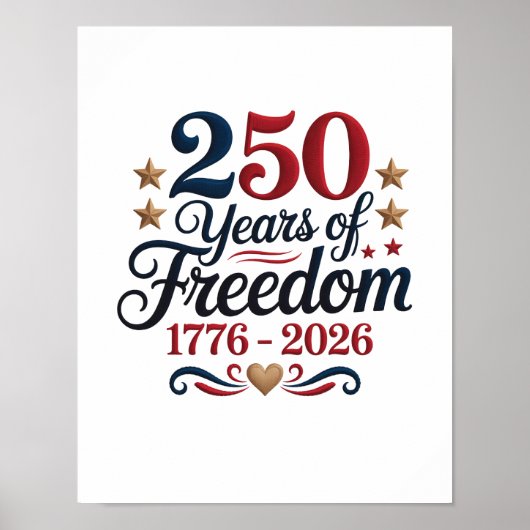 Amerika's 250e verjaardag poster (Voorkant)