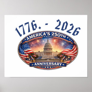 Amerika's 250e verjaardag poster