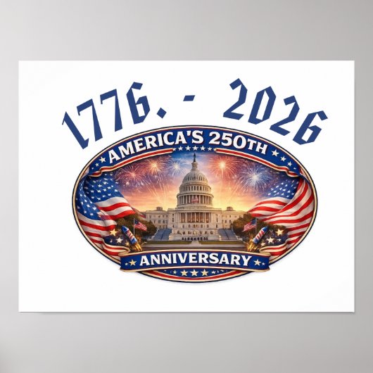 Amerika's 250e verjaardag poster (Voorkant)