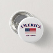 Amerika's 250e verjaardag ronde button 3,2 cm (Voorkant /achterkant)