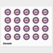 Amerika's 250e verjaardag ronde sticker (Vel)