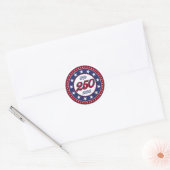 Amerika's 250e verjaardag ronde sticker (Envelop)