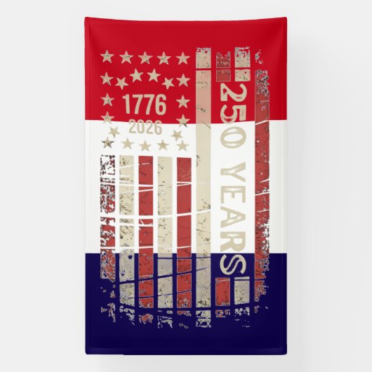 Amerika's 250e verjaardag Semiquicentennial Spandoek (Verticaal)