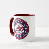 Amerika's 250e verjaardag Semiquincentennial Mok (Voorkant links)