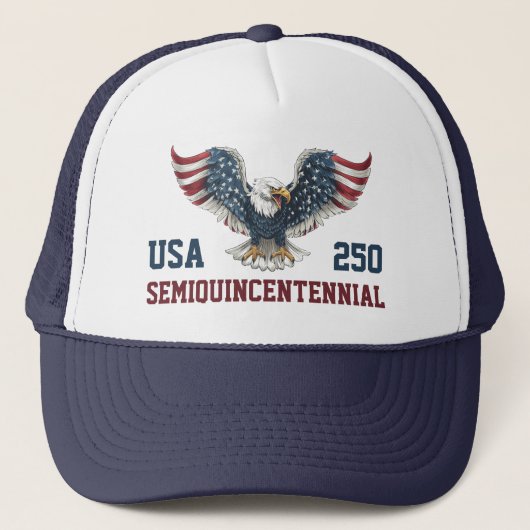 Amerika's 250e Verjaardag Semiquincentennial Trucker Pet (Voorkant)