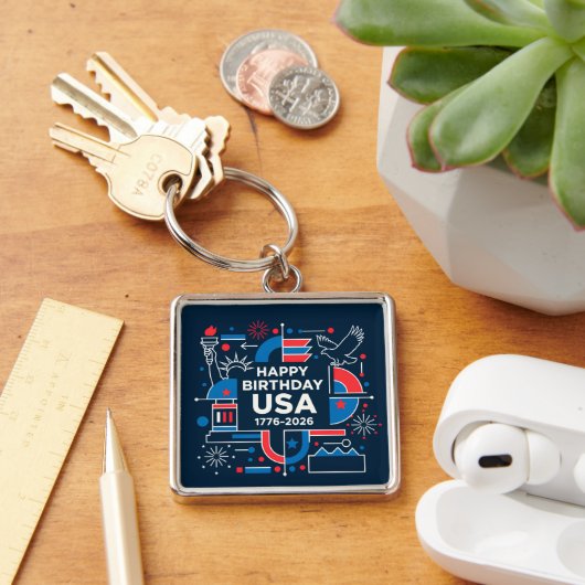 Amerika's 250e verjaardag sleutelhanger (Bureau)