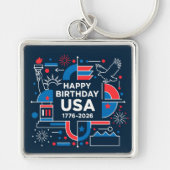 Amerika's 250e verjaardag sleutelhanger (Voorkant)