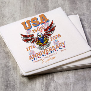 Amerika's 250e verjaardag steenarend 4 juli servet