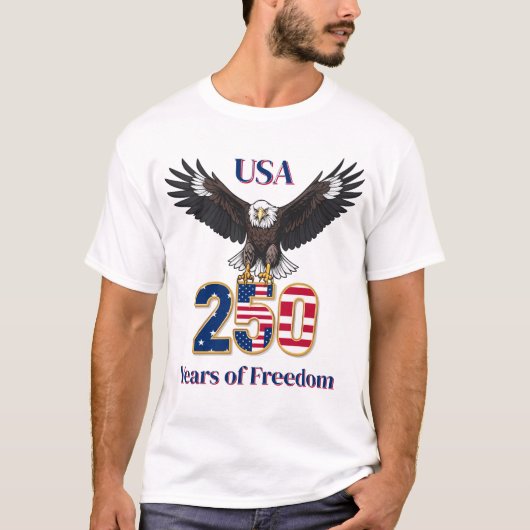 Amerika's 250e Verjaardag Steenarend T-shirt (Voorkant)
