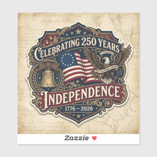 Amerika's 250e verjaardag sticker (Vel)