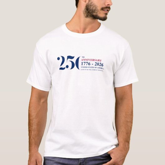 Amerika's 250e verjaardag t-shirt (Voorkant)